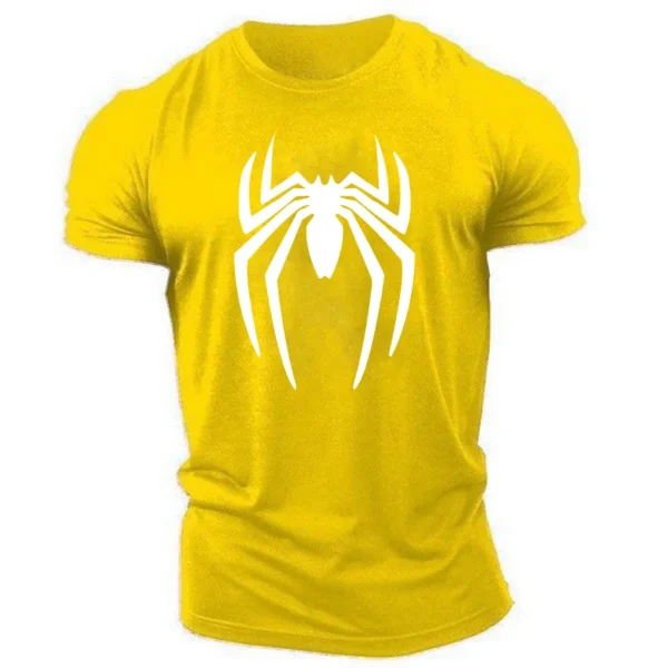 Camiseta con estampado de araña para hombre, Top de manga corta, holgado, informal, Hip-Hop, personalidad, moda de verano - Imagen 8