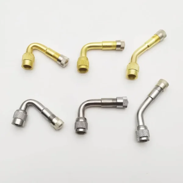 Adaptador de válvula doblada de ángulo de 90, 45 y 135 grados para motocicleta, tubo de neumático, adaptador de extensión de válvula de cobre y plata para camión, coche, Moto y bicicleta - Imagen 6