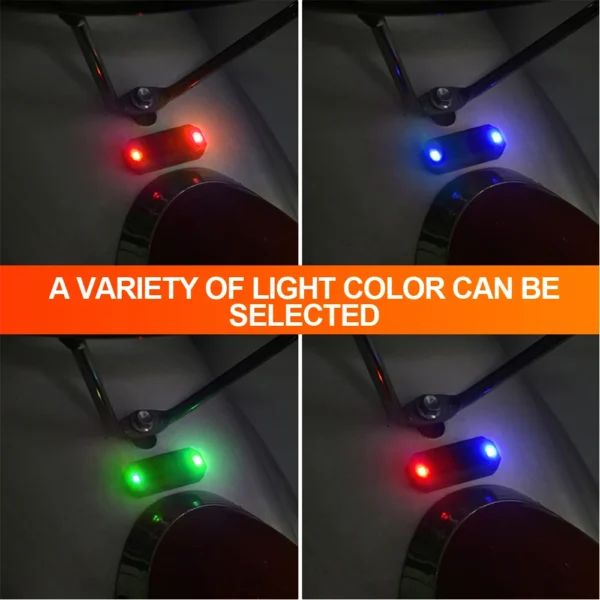 Luz LED de alarma antirrobo para motocicletas y coches, lámpara de precaución nocturna de energía Solar, indicador de linterna LED, luz de advertencia estroboscópica - Imagen 6