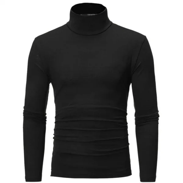 Camisa térmica Tops, ropa de primavera, , medias de otoño e invierno, camiseta de manga larga ajustada con cuello alto Ropa interior térmica para hombre - Imagen 2