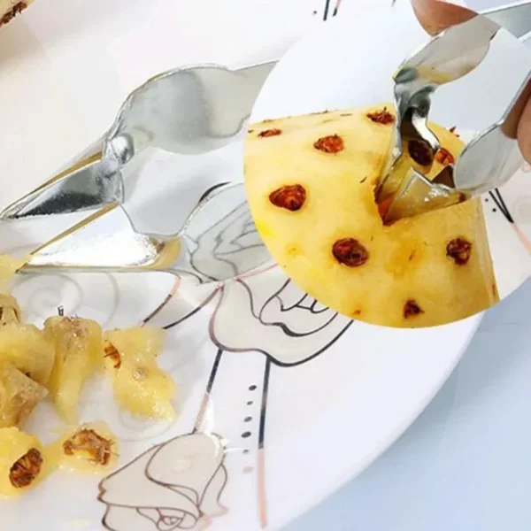 Pelador de ojos de piña, cortador de acero inoxidable, práctico removedor de semillas, Clip, utensilios de cocina para el hogar, Clips rebanadores de piña, 2 uds. - Imagen 3