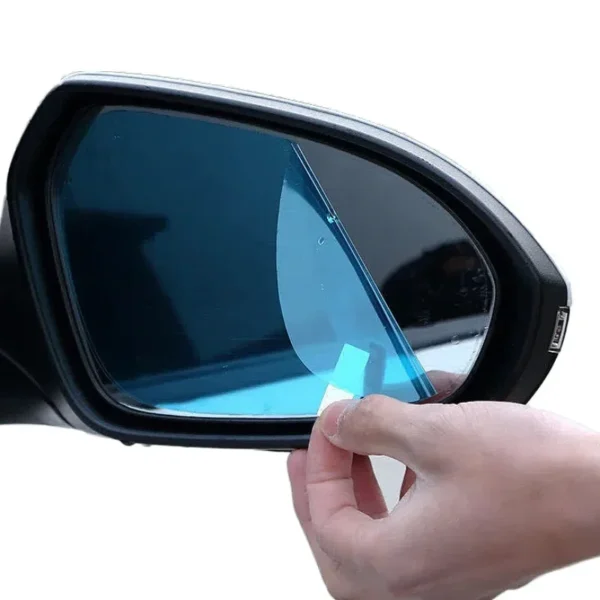 Adhesivo para espejo retrovisor de coche, Film transparente impermeable para ventana lateral, antiniebla, Film protectoras impermeables para coche y motocicleta, 2 uds. - Imagen 5