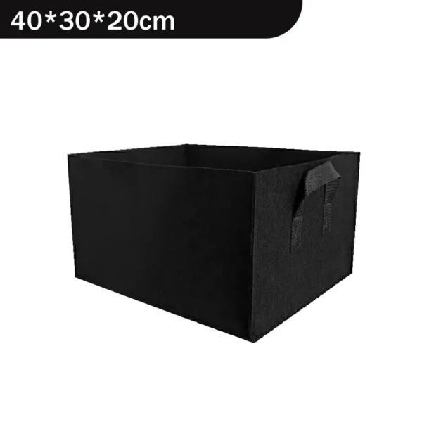 Bolsa para plantar jardín con asas, bolsa de cultivo de fieltro de varios tamaños, maceta rectangular para plantar vivero, vegetales, tomates y patatas - Imagen 10