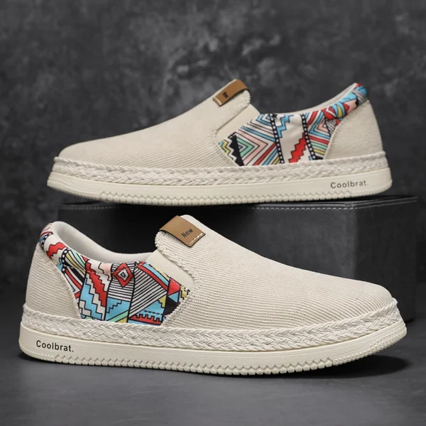Zapatos planos de lona para hombre, mocasines de tela de lino de pescador, zapatillas de deporte de verano para hombre, zapatos de nuevo estilo, zapatillas de deporte, zapatos casuales para hombre
