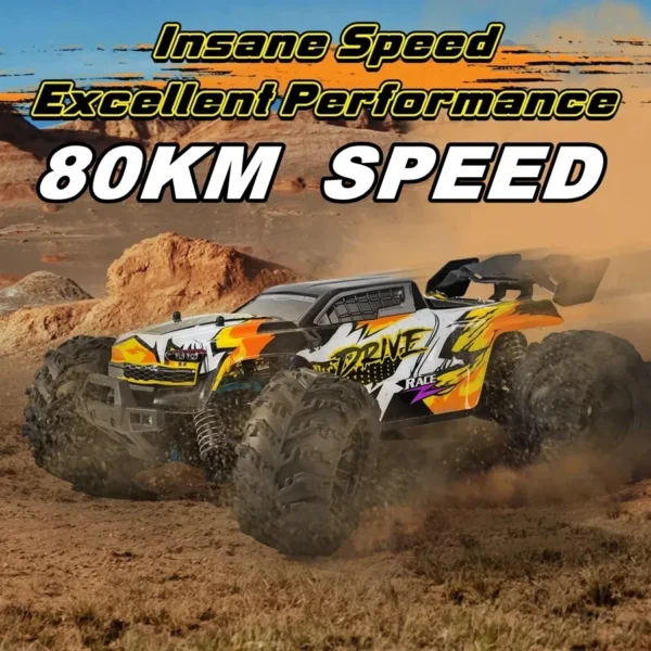 Coche todoterreno con Control remoto 4WD, Buggy de alta velocidad 4x4 RC, súper sin escobillas, 50 o 80 KM/H, juguete de carreras de deriva rápida para niños y adultos - Imagen 4