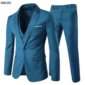 Trajes elegantes para hombre para boda, 3 piezas, 2 conjuntos de chaquetas, chaleco, pantalones, Blazers de lujo, traje clásico ajustado, traje Formal completo 2024