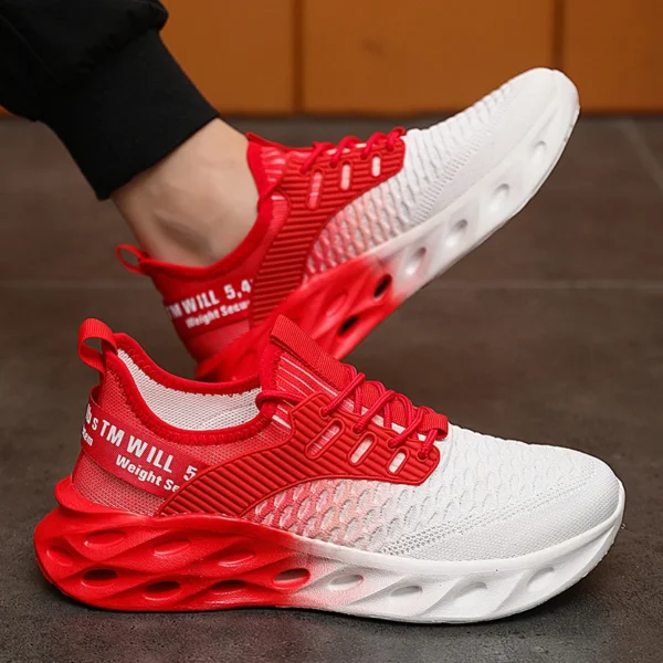 Zapatillas de deporte de malla transpirable para hombre, calzado deportivo informal con suela Eva para correr y fitness, adecuado para todas las estaciones, diseño transpirable Trbottomy - Imagen 5
