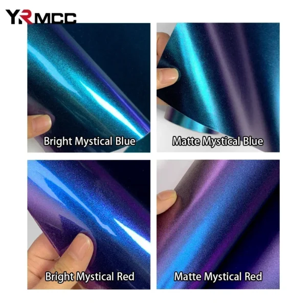 Pegatinas de coche, película de vinilo camaleón mate brillante, pegatina impermeable, pegatinas decorativas para afinación de carrocería de motocicleta y automóviles - Imagen 6