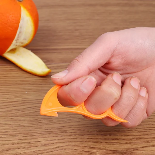 Peladores de frutas y naranjas, rebanador de naranjas y limón multifuncional creativo, fácil abridor, cuchillo para cítricos, utensilios de cocina para el hogar, 1-30 Uds. - Imagen 4