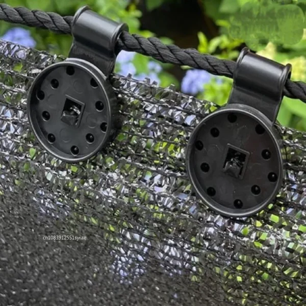 Clips de plástico de agarre de bloqueo de alta resistencia abrazadera de fijación de tela de sombra de invernadero Clips de lona Clips de tela de valla para red de jardín 5/10/100 Uds. - Imagen 4