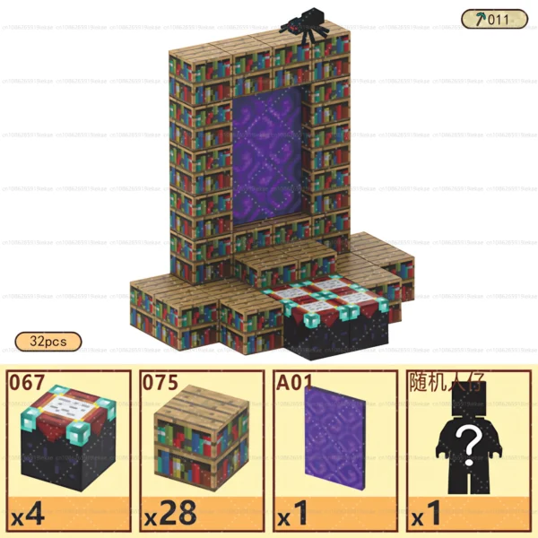 Bloques de construcción magnéticos, cubo magnético, juego de juguetes del mundo de la mina, cubos apilables sensoriales Montessori, juego de construcción, regalo de cumpleaños - Imagen 30