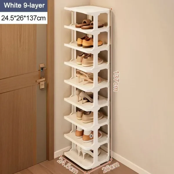 Zapatero multicapa, organizador de almacenamiento, muebles sencillos para el hogar, estante Vertical para zapatos, zapatillas, gabinetes para zapatos, vestíbulo fácil de montar - Imagen 10