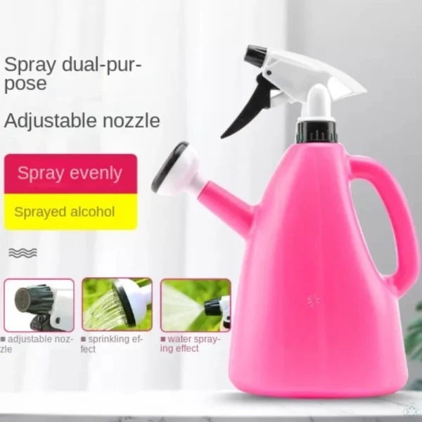 Regadera de plástico para plantas de jardín, suministros de jardinería, pulverizador de presión ajustable, hervidor de agua para interior, pulverizador de flores para el hogar, 1L - Imagen 3
