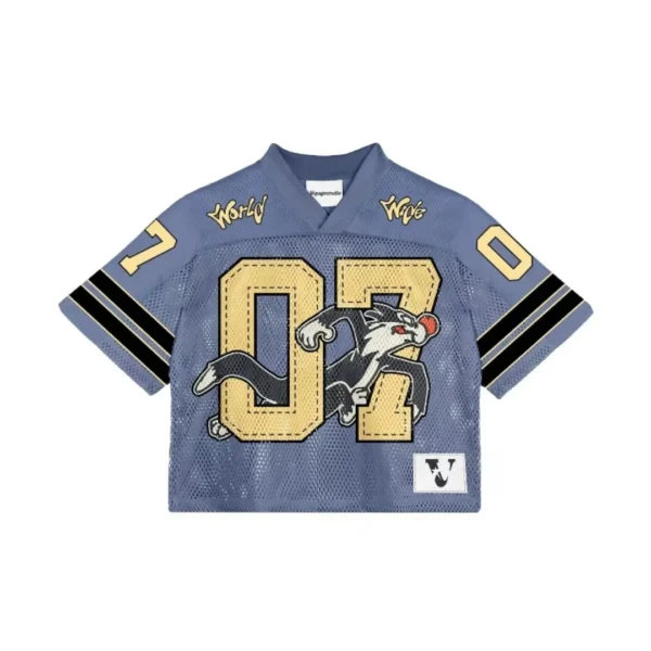 Moda de verano Retro High Street deportes estilo empalmado hombres de manga corta Harajuku Y2K estilo Hip Hop Casual Tops de gran tamaño - Imagen 3