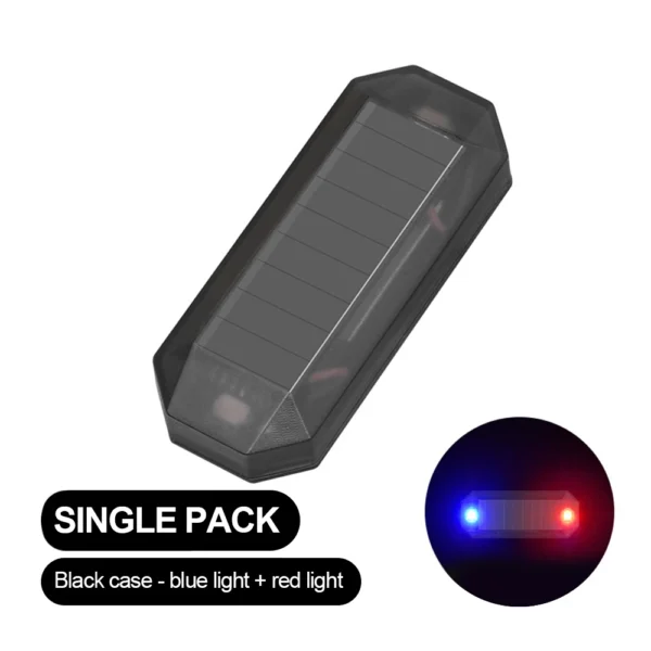 Luz LED de alarma antirrobo para motocicletas y coches, lámpara de precaución nocturna de energía Solar, indicador de linterna LED, luz de advertencia estroboscópica - Imagen 10