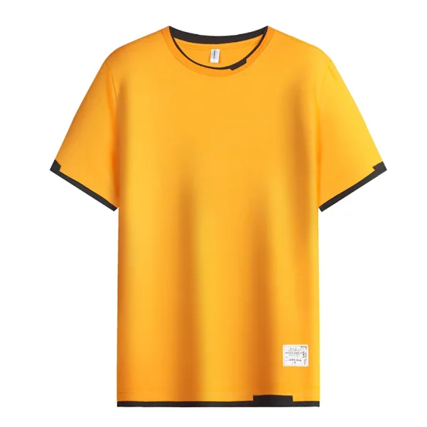 Camiseta informal para hombre, camiseta informal de algodón puro transpirable a la moda de manga corta de diseño de alta calidad para hombre - Imagen 5