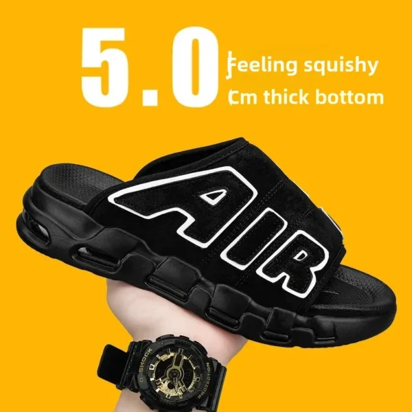 Zapatillas de moda de PU para hombre, sandalias de talla grande de estilo coreano, informales, versátiles, a la moda - Imagen 8
