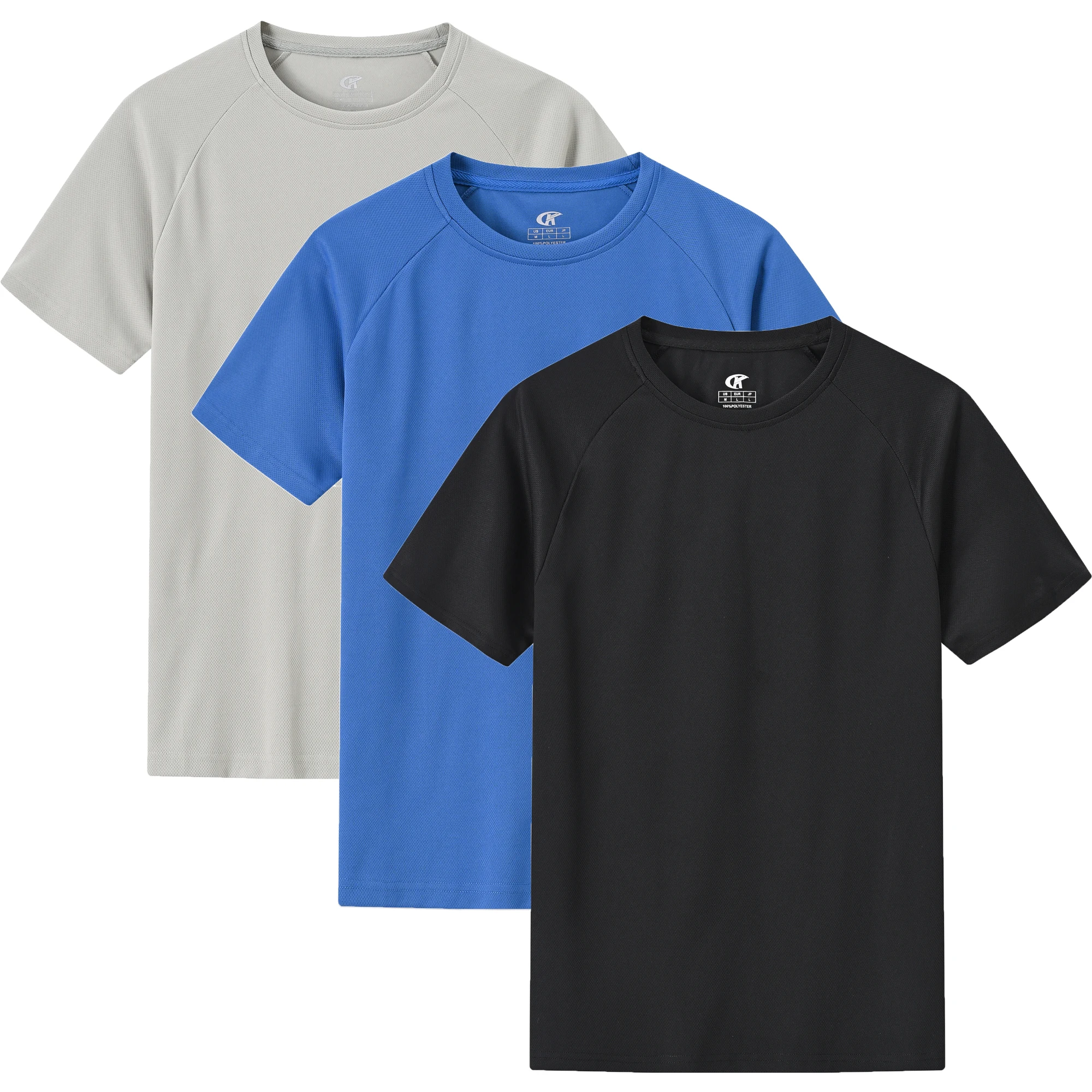 Conjunto de camisetas de color sólido de 3 piezas, camisetas deportivas transpirables de estilo básico para correr al aire libre - Imagen 11