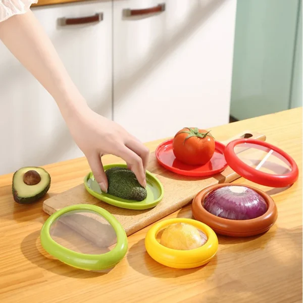 Cubierta de mantenimiento fresco de frutas y verduras, caja de almacenamiento de alimentos de aguacate, cubierta de sellado para conservación de frutas, utensilios de cocina, accesorios de cocina - Imagen 4
