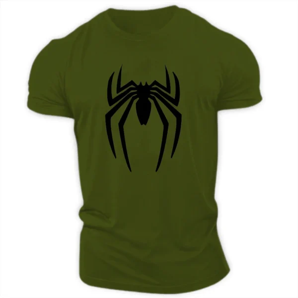 Camiseta con estampado de araña para hombre, Top de manga corta, holgado, informal, Hip-Hop, personalidad, moda de verano - Imagen 15