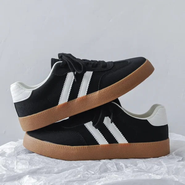 Zapatos de lona blancos transpirables para mujer, zapatillas deportivas informales con punta redonda, planos a la moda, vulcanizados, para verano, 2024 - Imagen 5