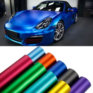 Pegatina de satén mate de 50x400/600cm, película decorativa de revestimiento de vinilo, calcomanías DIY para modificación de coche, accesorios exteriores
