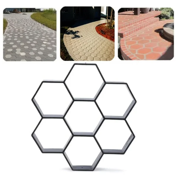 Molde reutilizable para pavimento de hormigón, herramienta para pavimento de piedra, ladrillo, cemento, camino de jardín, bricolaje - Imagen 5