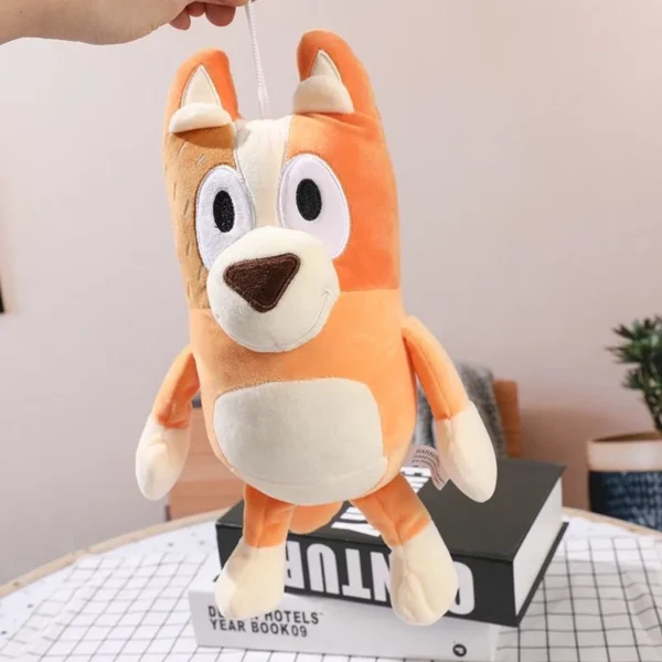 Juguetes de peluche familiares-animales de perro de dibujos animados muñecos de peluche suaves perfectos para regalos de cumpleaños y Navidad 17/28/40 cm Bluey & Bingo - Imagen 4