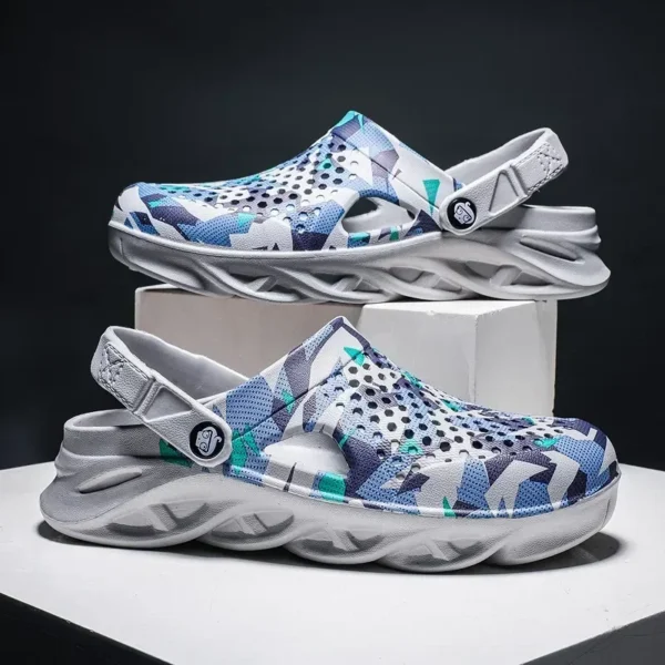 Sandalias planas, zapatos para hombre, zapatillas EVA, sandalias con plataforma para jardín, sandalias de verano para hombre, nuevas zapatillas para hombre, chanclas para exteriores, zuecos para el hogar - Imagen 8