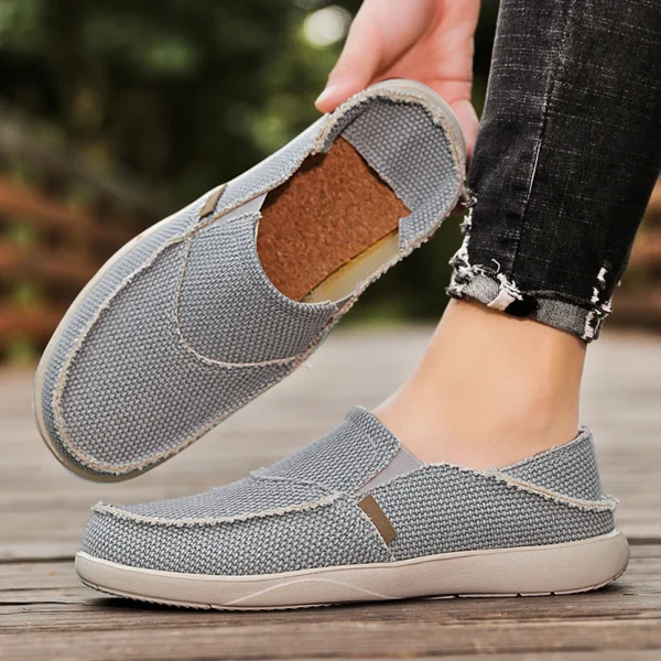Zapatos casuales cómodos zapatos de lona ligeros para hombres Slip-On marca Nueva llegada Primavera Verano  moda mocasines planos zapatos - Imagen 4