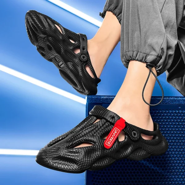 Zapatillas de verano para hombre, sandalias cómodas con plataforma para exteriores, zapatillas de playa, chanclas, tobogán de interior para el hogar, zapatos de baño 2023 - Imagen 6