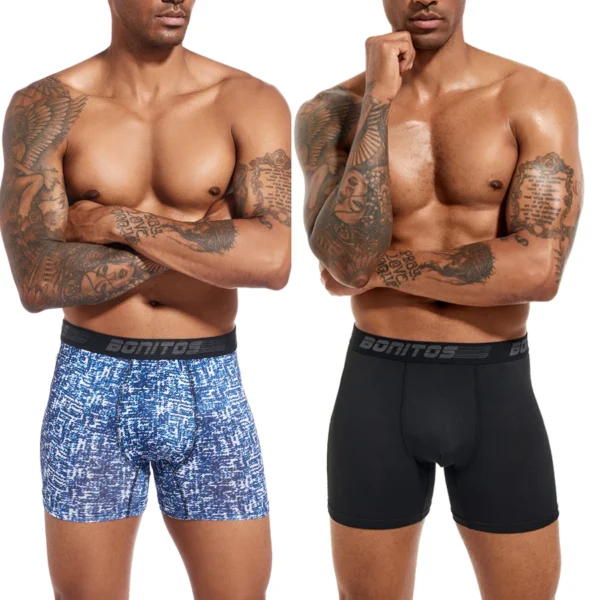 Paquete de 5 uds. De bragas para hombre, ropa interior de poliéster, Boxer y calzoncillos de marca para hombre, conjunto de lujo, pantalones cortos sexis, regalo deslizante, 2025 - Imagen 5