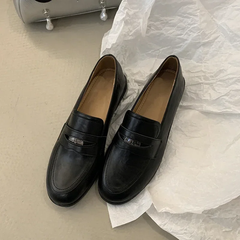 Zapatos mocasines Vintage sin cordones de diseñador para mujer, zapatos planos informales poco profundos, zapatos clásicos de oficina para primavera y otoño para mujer - Imagen 8