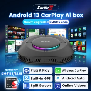 Tv Box Carplay Android Carlinkit Android 13 Auto 8 Core cableado a adaptador inalámbrico para Netflix Spotify Youtube accesorios de coche