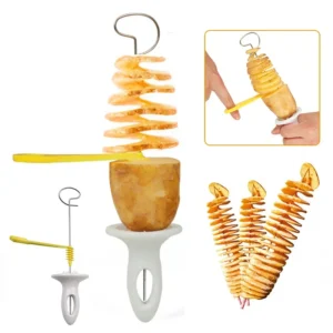 Rebanador de verduras ,Torbellino cortador en espiral de patatas, máquina para hacer torre de patatas,  herramientas creativas de verduras, accesorios de cocina, Gadgets