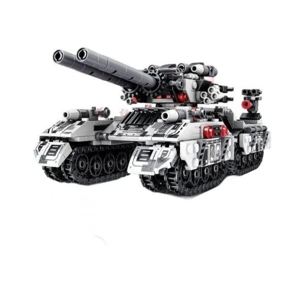 Nuevo tanque de vehículo militar de la Segunda Guerra Mundial 8 en 1, modelo de camión de avión, bloques de construcción DIY, juguetes de construcción para niños, regalos para niños y adultos - Imagen 5