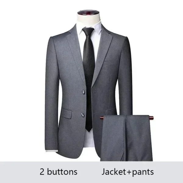 Trajes de boda para hombre, conjunto de 3 piezas, 2 trajes, chaquetas elegantes de alta calidad, chaleco, pantalones, Blazers, ropa Formal clásica de lujo 2024 - Imagen 17
