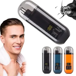 Cortadora de pelo eléctrica portátil 2 en 1 para orejas y nariz, cortadora profesional indolora portátil para cejas para hombres, pelo de nariz
