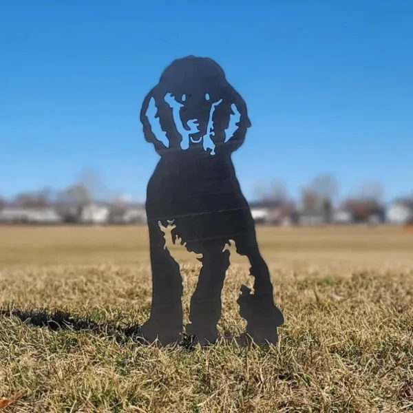 Silueta de metal para perros, decoración de silueta para cachorros de patio, adorno de silueta de Doberman/Bulldog para jardín al aire libre - Imagen 8