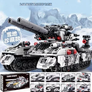 Nuevo tanque de vehículo militar de la Segunda Guerra Mundial 8 en 1, modelo de camión de avión, bloques de construcción DIY, juguetes de construcción para niños, regalos para niños y adultos