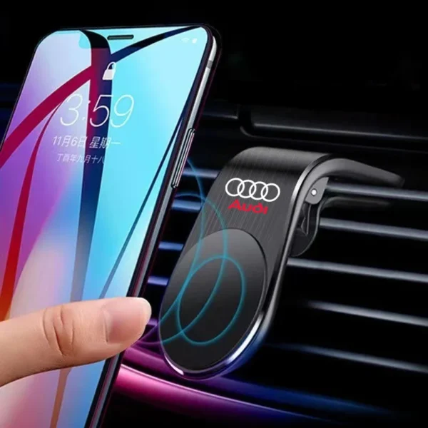 Soporte magnético para teléfono de coche, soporte para teléfono con Clip para Audi Badge A3 A4 A5 A6 A7 A8 Q3 Q5 SQ3 SQ4 S3 S4 S5, accesorios para coche - Imagen 3