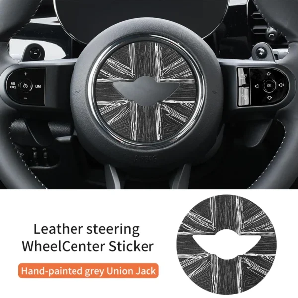 Pegatina para volante de coche, pegatinas de cuero PU para Mini Cooper R55 R56 R57 R60 R50 R52 R53 F56 F54 F60, accesorios interiores para coche - Imagen 12