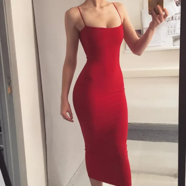 Vestido de verano para mujer, vestidos largos con tirantes, vestido Sexy con tirantes para discoteca - Imagen 2