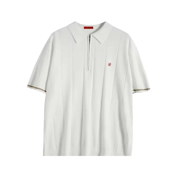 Camisa Polo de punto acanalado de verano para hombres, Polos con textura transpirables y frescos de calidad de marca para hombres - Imagen 7