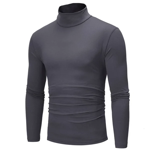 Camisa térmica Tops, ropa de primavera, , medias de otoño e invierno, camiseta de manga larga ajustada con cuello alto Ropa interior térmica para hombre - Imagen 4