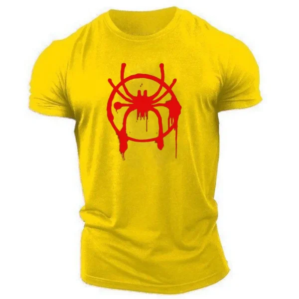 Camiseta con estampado de araña para hombre, Top de manga corta, holgado, informal, Hip-Hop, personalidad, moda de verano - Imagen 22