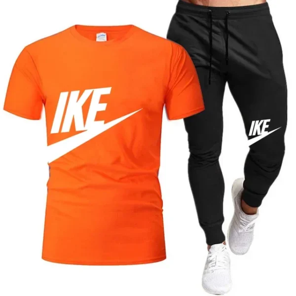 Conjuntos de verano para hombre, chándal coreano a la moda, camisetas de manga corta + pantalones cortos deportivos, traje informal para hombre, conjuntos para correr para hombre - Imagen 27