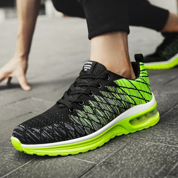 Zapatos de hombre, zapatillas clásicas transpirables de verano a la moda para correr para hombre, zapatos de malla cómodos y ligeros para exteriores, zapatos para caminar - Imagen 2