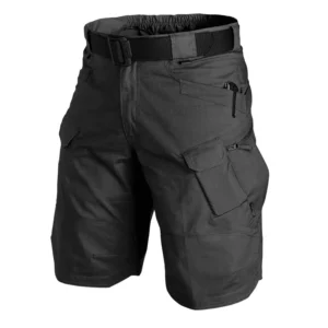 Pantalones cortos militares urbanos para hombre, pantalones cortos tácticos de carga impermeables, pantalones cortos transpirables de camuflaje para exteriores de secado rápido, pantalones cortos informales de verano