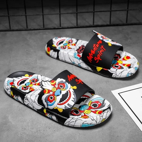 Zapatillas de casa para hombre, zapatillas de casa, chanclas de verano para hombre, zapatos de diseñador para hombre, sandalias para hombre adulto 2024 - Imagen 4
